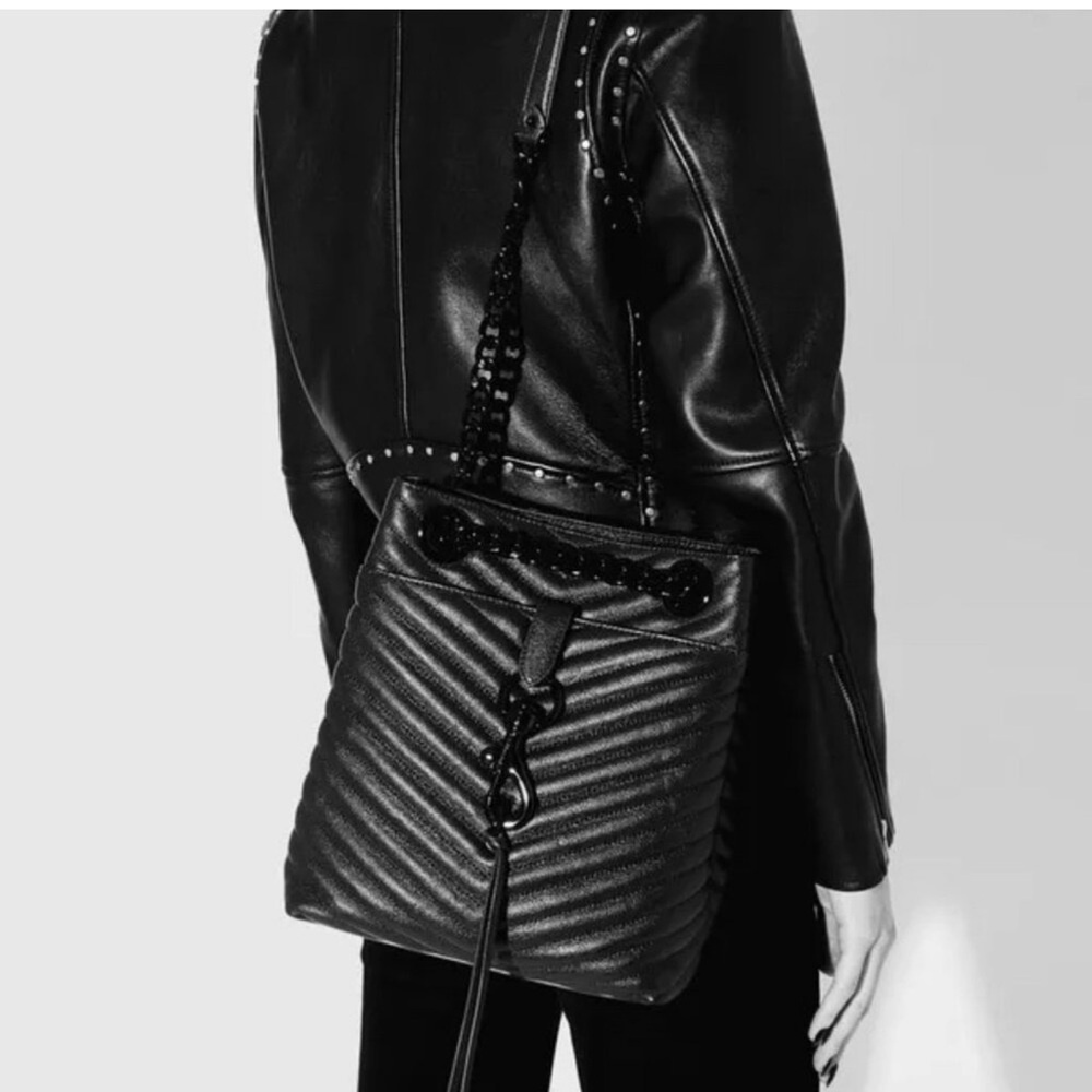 NWT Rebecca minkoff quilted leather bucket bag purse